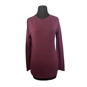 Athletic Works Size X Small Burgundy Long Sleeve Tshirt Tunic Style